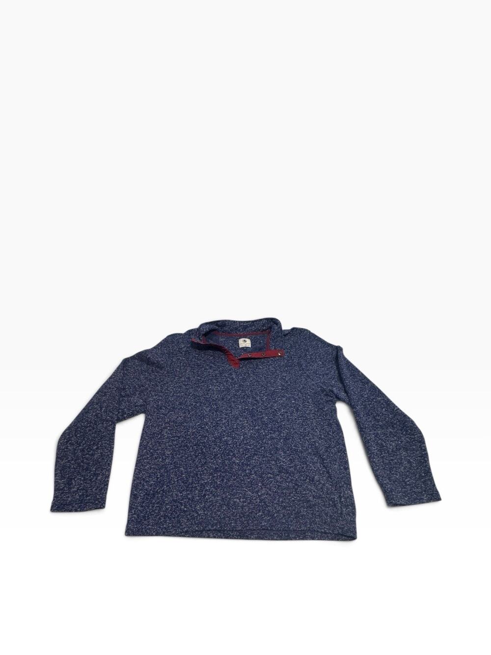 Southern Proper Men’s XL Blue Heathered Fleece Snap Collar Bulldog Sweatshirt